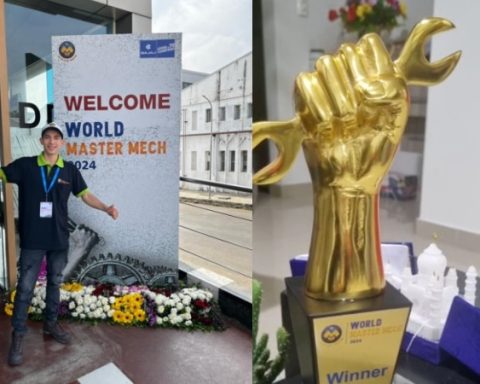 En una competencia internacional de reparación de motocicletas, colombiano se llevó el premio al mejor mecánico