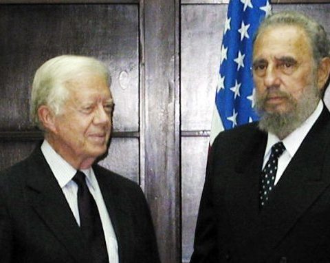 Fidel Castro y Jimmy Carter, el 12 de mayo de 2002