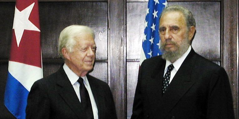 Fidel Castro y Jimmy Carter, el 12 de mayo de 2002