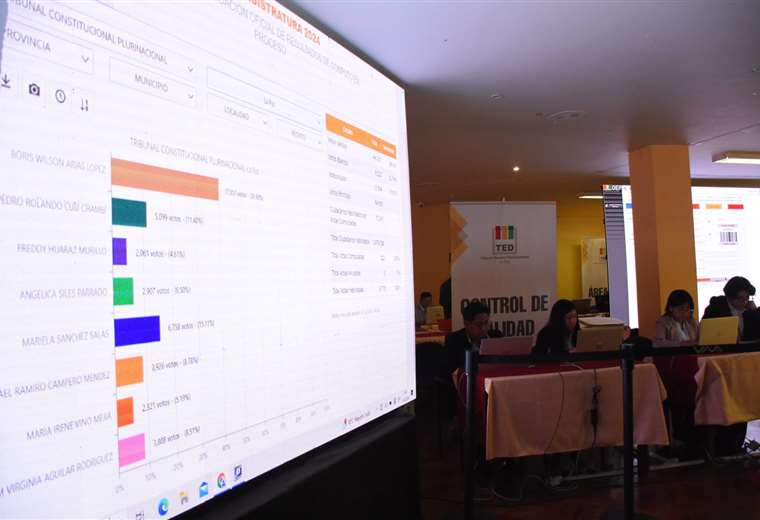 Judicial elections: tally of minutes exceeded 50% and in two departments they already have elected authorities