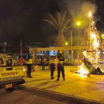 Manipulation of pyrotechnics set fire to the Christmas tree in Arequipa