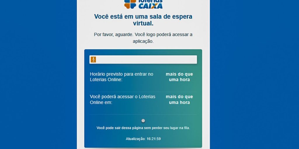 Mega da Virada: Loterias Caixa website has a waiting list to bet