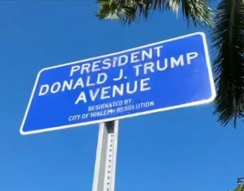 La avenida Presidente Donald J. Trump, en Hialeah