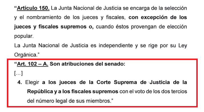 Peru Libre promotes law for Congress to elect prosecutors and supreme judges