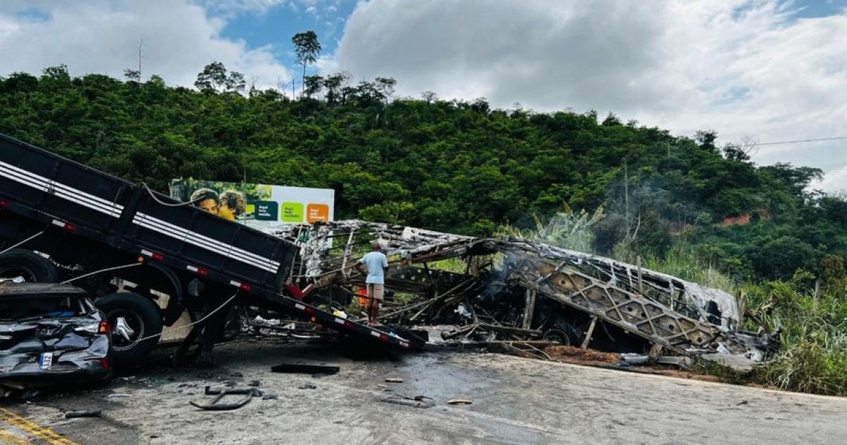 The death toll in a multi-vehicle accident in Brazil rises to 38