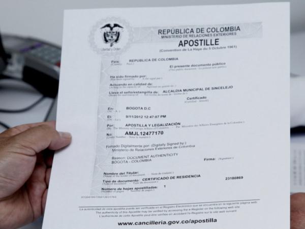 The two ways to apostille documents in the Foreign Ministry of Colombia