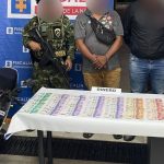 They capture an extortionist when he received $10 million pesos from a merchant in Sucre