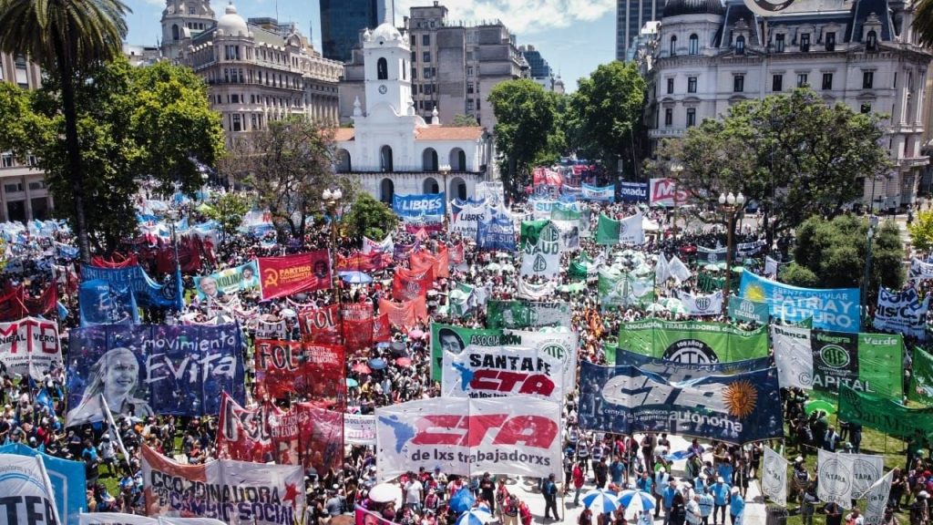 What the CGT leaders said after the opaque march in the Plaza de Mayo