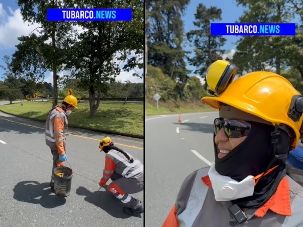 Mujeres que salvan vidas al pegar señales reflectivas en las vías de Colombia: un trabajo esencial para la seguridad vial