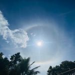 A solar halo formed this Friday in the Dominican Republic