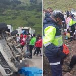 Accident on the Lircay - Huancavelica road leaves seven injured and two dead