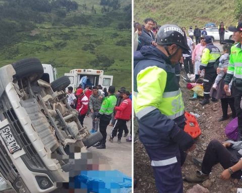 Accident on the Lircay - Huancavelica road leaves seven injured and two dead