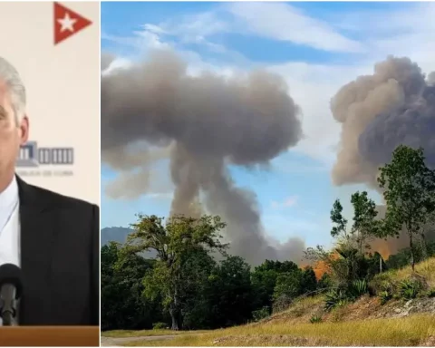 Miguel Díaz-Canel / Explosión en almacén militar de Melones, Holguín