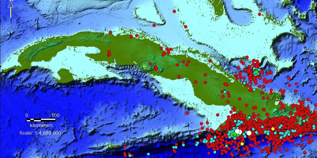 Sismos ocurridos en Cuba durante 2024