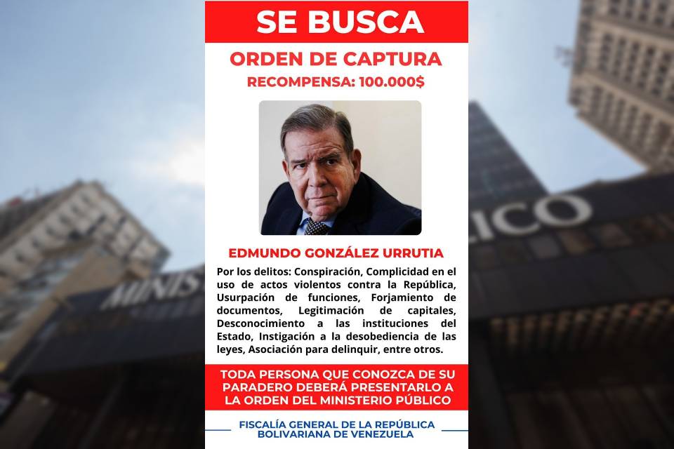 Cicpc announces $100,000 reward for Edmundo González and gets involved with the amount