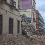 Collapse of part of the headquarters of the Higher Institute of Design leaves four families without access to their homes