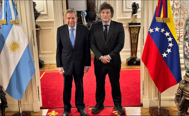 Edmundo González Urrutia meets with Javier Milei and Lacalle Pou