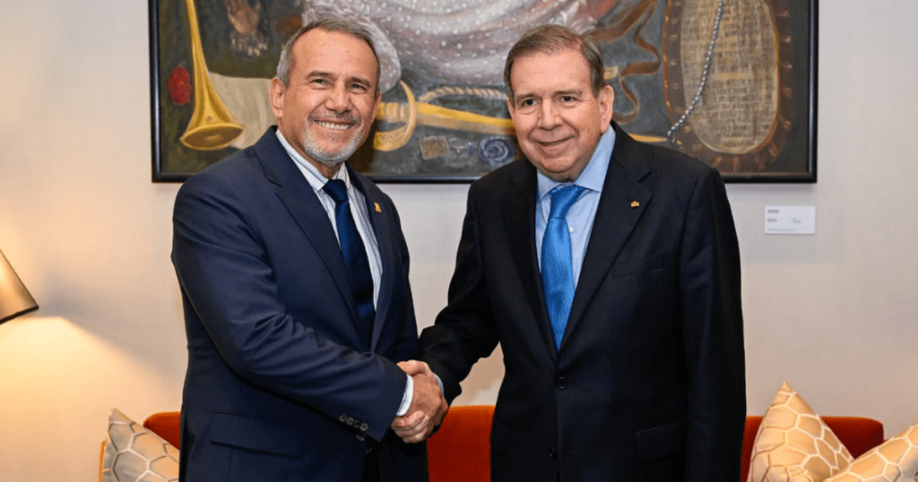 Edmundo González, elected president of Venezuela, arrives in Lima to meet with Dina Boluarte