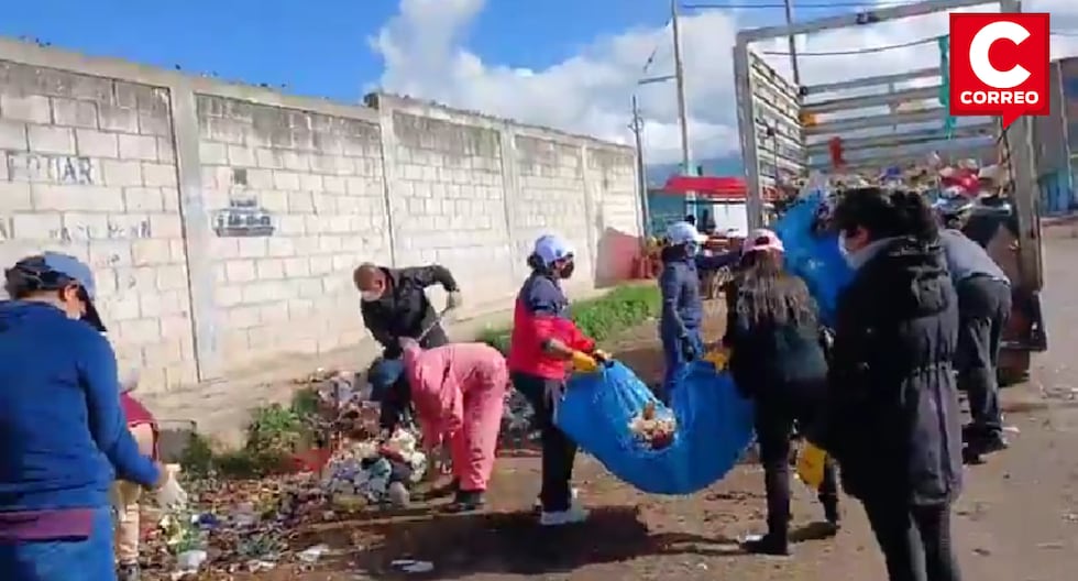 Garbage crisis: El Tambo workers and officials carry out public cleaning day