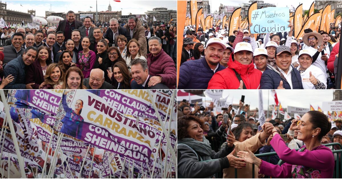 Governors, unions and opposition attend Sheinbaum's report in the Zócalo