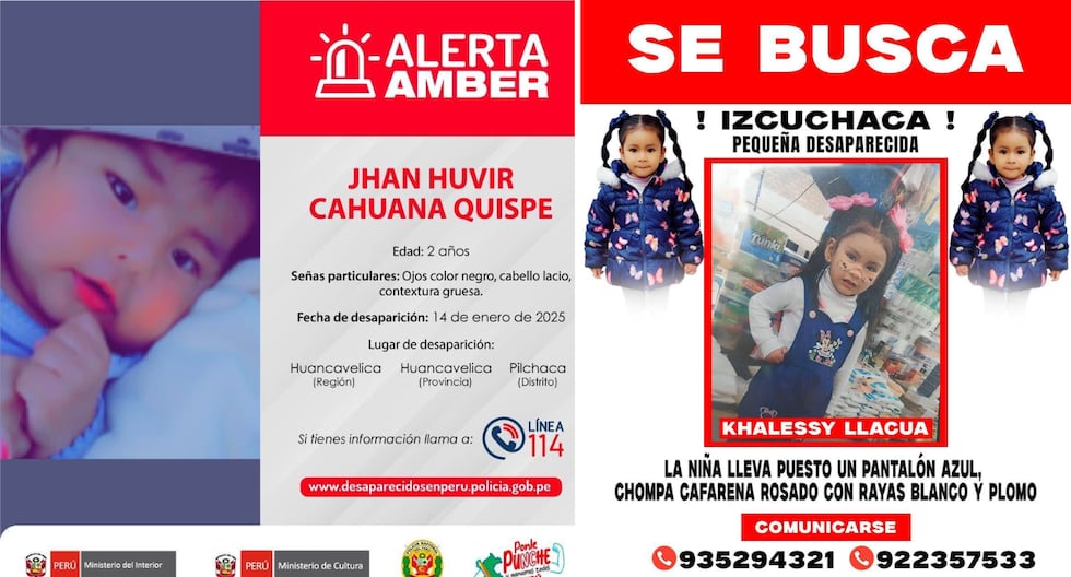 Huancavelica: Amber Alert for two minors missing in just 24 hours