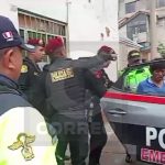 Huancayo: Male is arrested for attacking his mother and causing injuries to her face