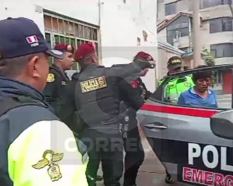 Huancayo: Male is arrested for attacking his mother and causing injuries to her face