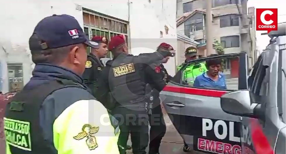 Huancayo: Male is arrested for attacking his mother and causing injuries to her face