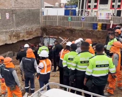 Huancayo: One dead and three injured leaves a construction site collapsing