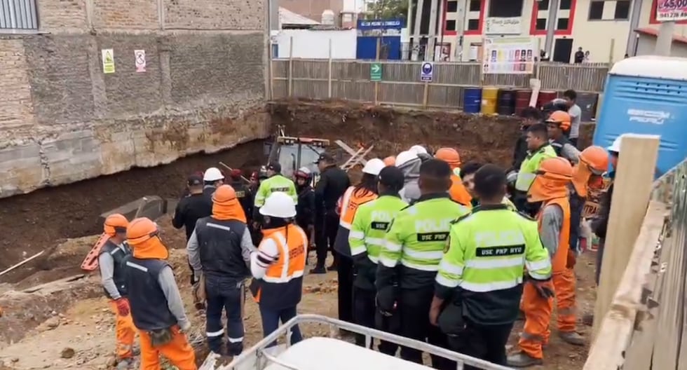 Huancayo: One dead and three injured leaves a construction site collapsing