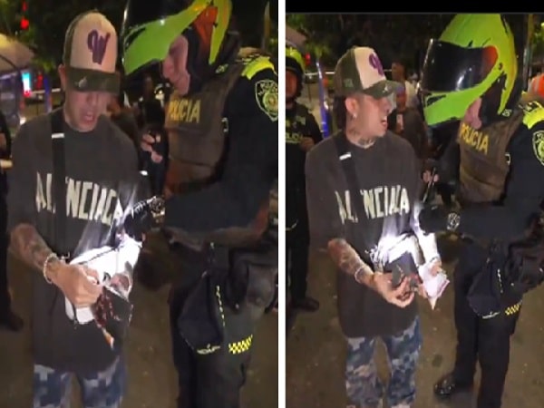 Westcol, en medio de un procedimiento policial.