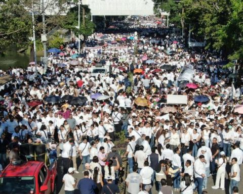 Morenistas march in Tabasco "For Peace" and in support of Governor Javier May