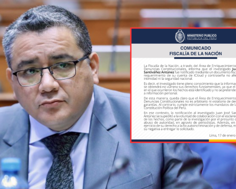 Prosecutor's Office after Minister Santiváñez's refusal to hand over his iCloud account: “It does not affect his privacy or security”