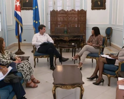 Pelayo Castro Zuzuárregui y Anayansi Rodríguez Camejo, viceministra de Relaciones Exteriores del régimen cubano, reunidos en La Habana, el pasado 22 de enero