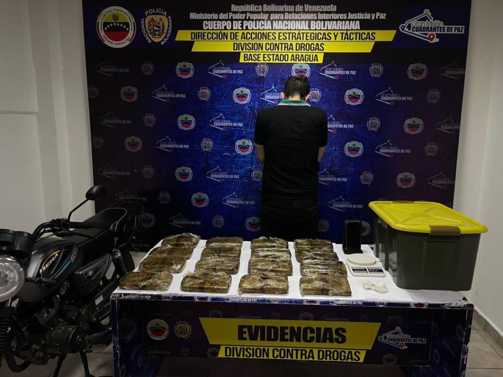 They arrested a man with 16 panels of marijuana