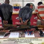 They arrested three from the Tren del Llano with cartridges and weapons