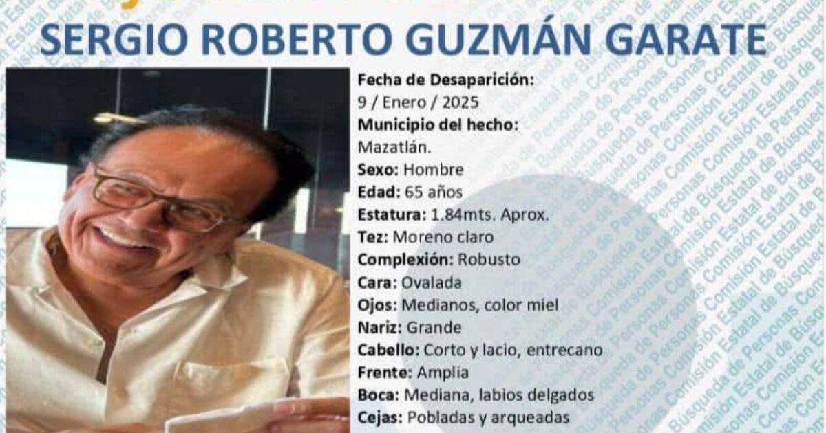 They denounce the kidnapping of businessman Sergio Roberto Guzmán in Sinaloa