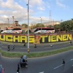 They vandalize the mural 'Las cuchas are right' that was replicated in Bogotá