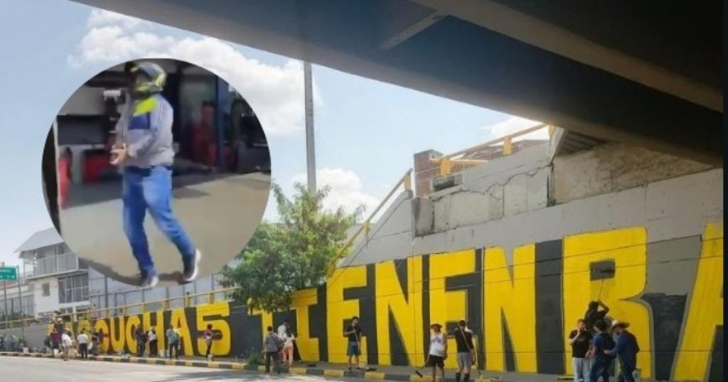 Video: They capture a man who allegedly intimidated painters of the controversial mural in Cali with a weapon