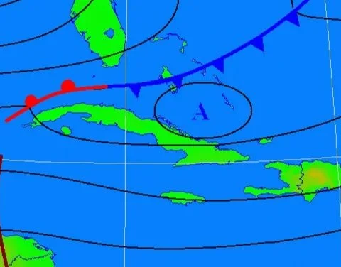 El frente frío afectará a Cuba este jueves