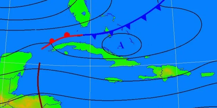 El frente frío afectará a Cuba este jueves