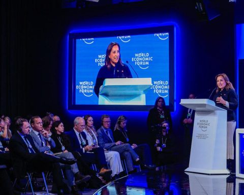 With which heads of state and businessmen did Dina Boluarte meet at the Davos 2025 forum?