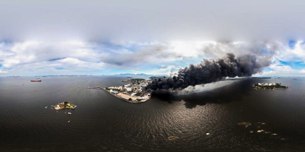 After Factory Fire, there is a risk of leaking oil in Guanabara Bay