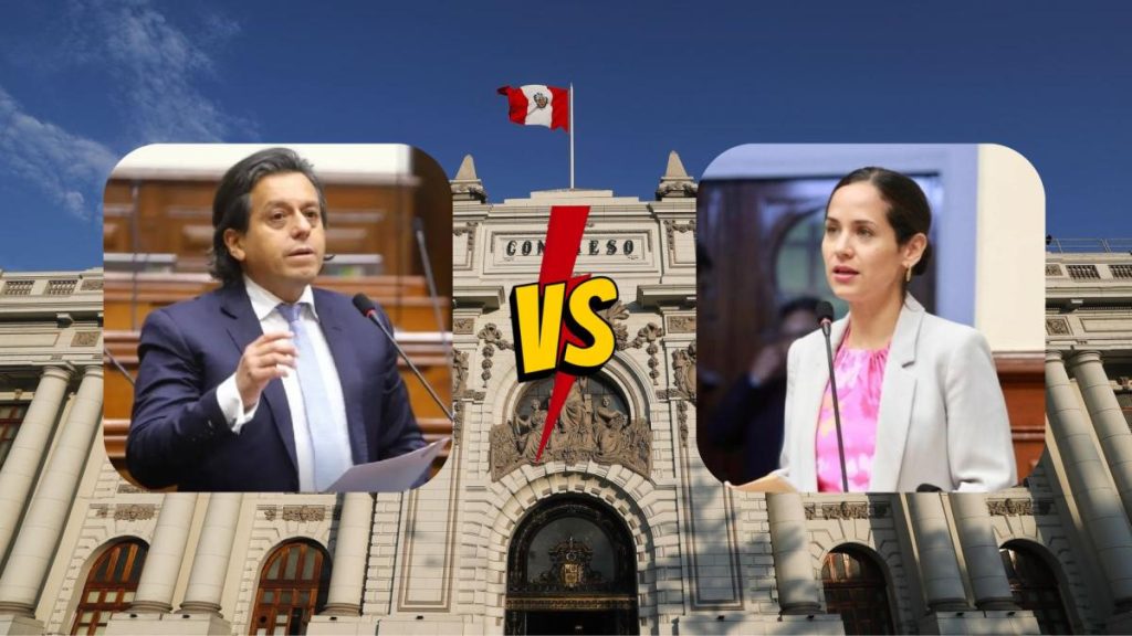 Edward Malaga and Sigrid Bazán discuss law 9475 that would allow the use of transgenics in Peru