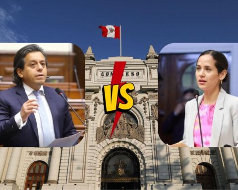 Edward Malaga and Sigrid Bazán discuss law 9475 that would allow the use of transgenics in Peru