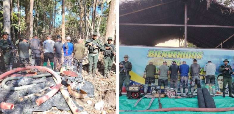 Fanb captured six subjects dedicated to illegal mining in Amazonas