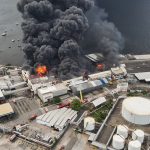 Fire reaches oil factory in Rio de Janeiro