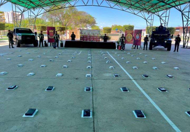 GNB seized 108 kilos of cocaine in the Venezuelan Guajira