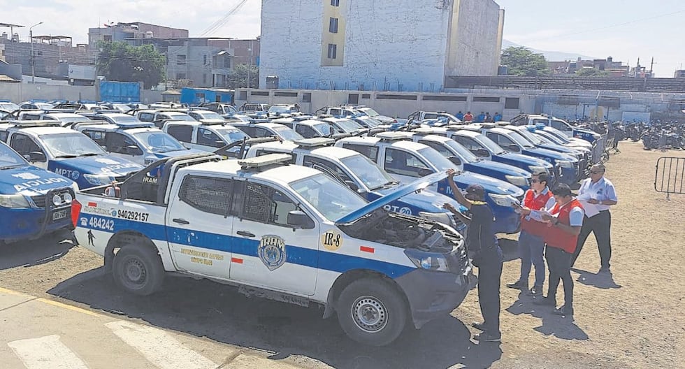 Patrolmen of the Provincial Municipality of Trujillo stored for lack of soat