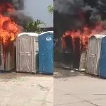 Piura: They set fire to bathrooms for parishioners of the Lord of Chocán